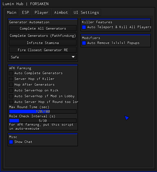 Roblox Forsaken Script (2025) – Auto Farm, Auto Complete Generators, AFK Farm, Kill All & More!