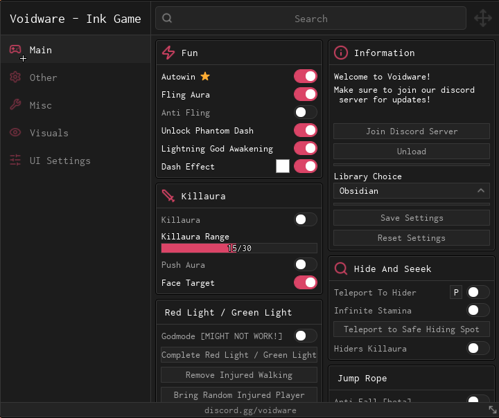 Keyless Ink Game Script – Bypass Anti-Cheat, Auto Win, No Ban, Sky Squid Games & More