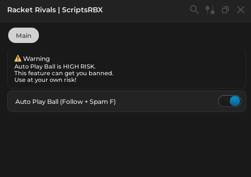 Roblox Racket Rivals Auto Win ui