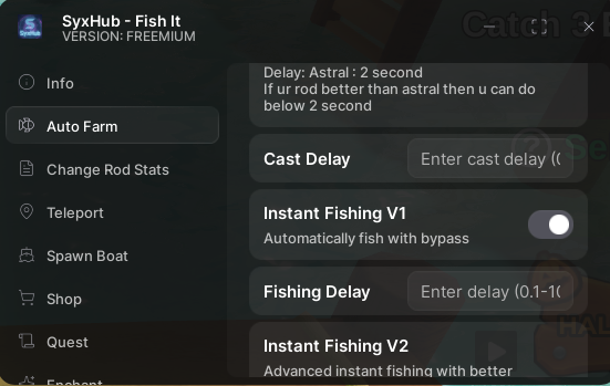 no key instant catch fish it script