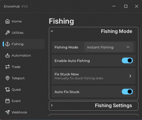 Fish It Script GUI – Instant Fishing Mode, Auto Fishing, Auto Fix Stuck and Keyless Auto Farm Features