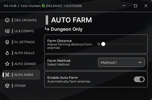 This Solo Hunters Roblox script helps you level up FAST with powerful auto farm and combat features.