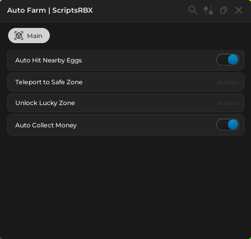 Break a Brainrot Egg Script auto farm GUI with auto hit nearby eggs and safe zone teleport