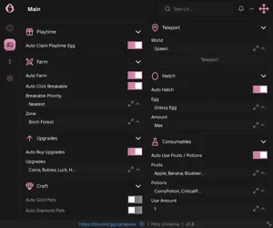 Pets Universe Script – Auto Farm, Auto Hatch, Auto Upgrades & Auto Potions