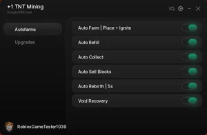 +1 TNT Mining Script [UPD 0.9] – Auto Farm, Auto Sell, Auto Rebirth & Auto Buy Best TNT