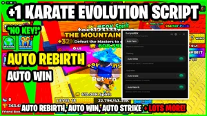 +1 Karate Evolution Script – Auto Win, Auto Strike, Auto Grade & Auto Rebirth