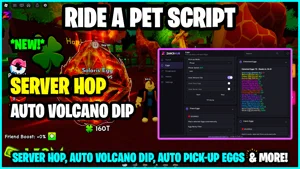 Ride A Pet Script – 2 Working Hubs: Auto Pick-Up Eggs, Auto Hatch, Server Hop & Egg ESP